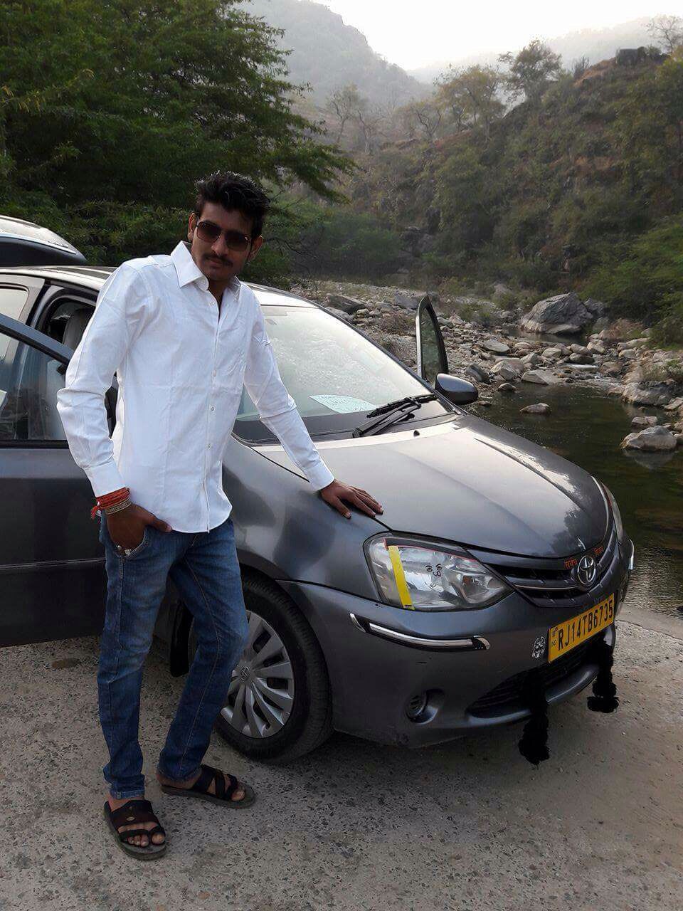Hari with Etios car